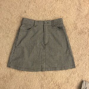 Checkered brandy skirt